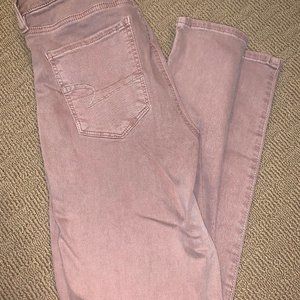 AEO Light Pink Jeggings (Stretchy)